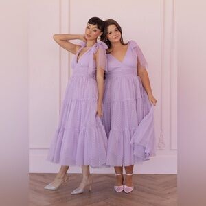 NWT Jeanne Lavender Polka Dot Dress size 3x